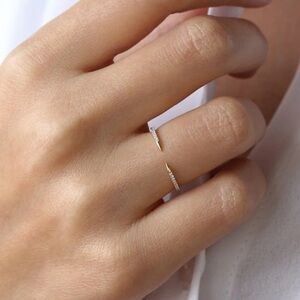 Ferkos 14k Gold Pave Diamond Open Cuff Claw Ring